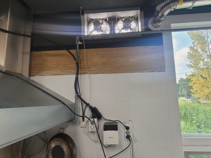 관악구 주방 상부 환풍기 3대 분산 설치 시공 후